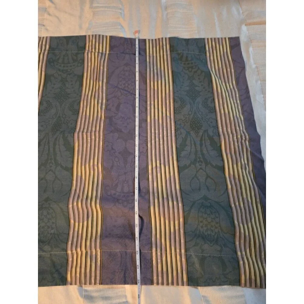 Vintage Springs Dark Boho Purple  Green Striped Pillowcase  Standard